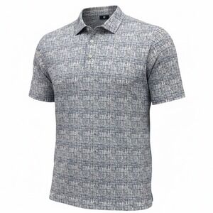 FootJoy Sz XL ProDry Performance Golf Polo Blue Red Crosshatch Print Shirt (V26)